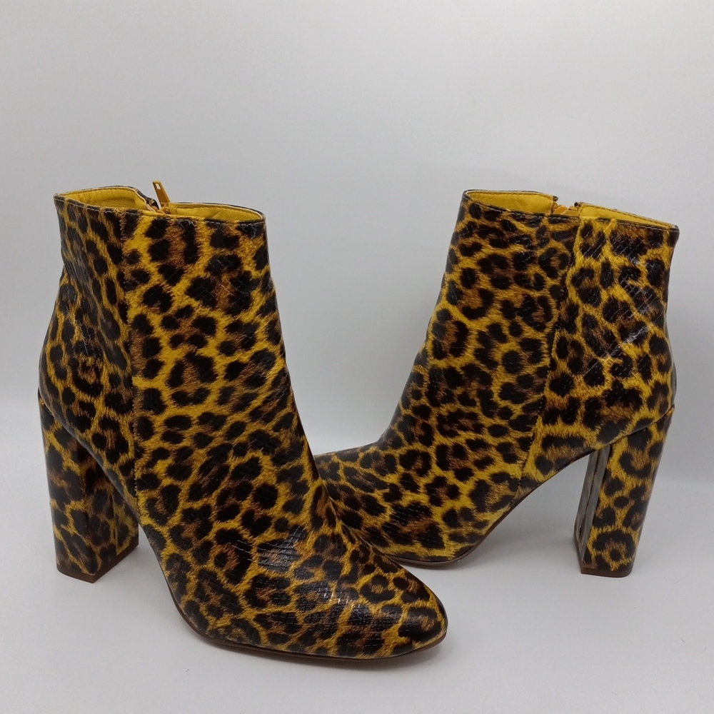 LEPARD HEEL BOOTS